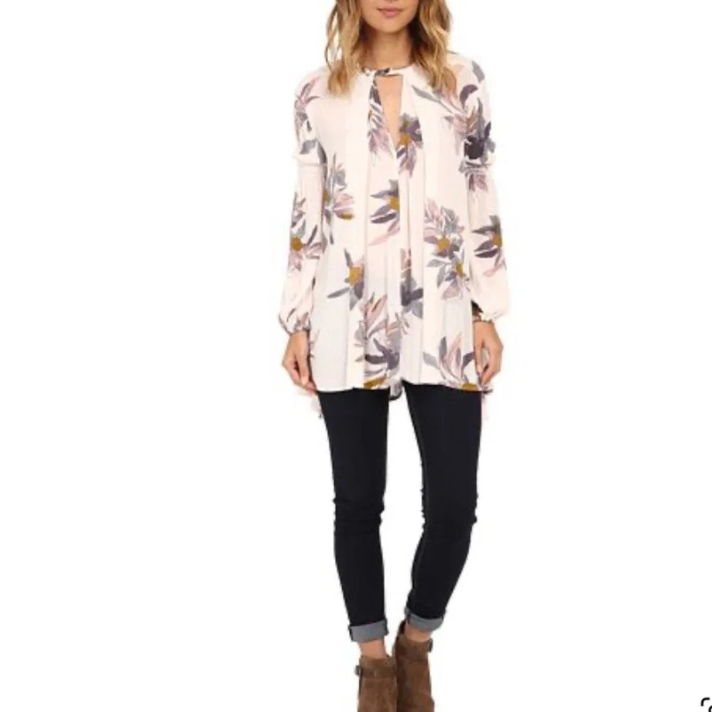 Free People Tree Swing Mini Tunic Dress Pearl Combo Size Small